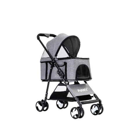 PaWz Large Pet Stroller Dog Cat Travel Grey ST1004-GY