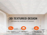 Ceiling Tiles 12-Pack 24 x 24 in PVC Easy Installation White Peg Pattern V952-THBZPVCB12J20JVLNV0