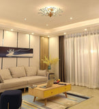 Crystal Chandelier Vintage, 5 Lights, Gold V178-35357