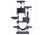 i.Pet Cat Tree Tower 206cm Large Scratching Post Furniture Scratcher House Grey PET-CAT-L206-GR
