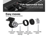Wanderlite 3Set 20-24-28 Inch with TSA Lock Spinner Carry On Hard Shell Travel Suitcase LUG-ABS-BOS-3SET-BK