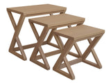 Manhattan Solid Mindi Timber Nest of Tables - Set of 3 V199-NT300ZMDNI