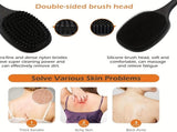 Body exfoliating long handle shower brush, gentle exfoliating body scrub, easy to clean, rich foam, V1106-DSZ-001-001
