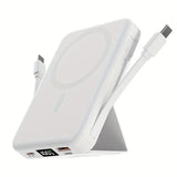 Portable Power Bank Digital Display Power Bank Built-In Cable Power Bank Power - Blue - Size 01 V1403-876-81900-BLU-01
