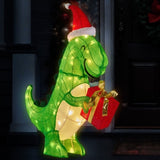 Christabelle 90cm Christmas Dinosaur Display with LED Lights Decoration MHA503