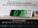 Digital Clock - Wall Clock - LED Display - 13-inch LED Digital Clock - Remote Control - Modern V1188-MS-313-0402