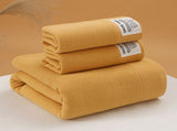 3-Piece Orange 100% Pure Combed Towel & Bath Towel Set - Ultra Soft & Highly Absorbent Air V888-ELOSUNG55377