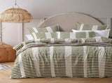 Vintage Design Homewares Tempo Green Cotton Jacquard Quilt Cover Set King V442-HIN-QUILTCS-TEMPO-GREEN-KI
