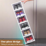 CARLA HOME 3-Tier Stackable Shoe Storage Box Organizer with Clear Door for Closet, Entryway or V178-36189