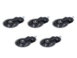 5 Pcs Chair Rotate Wheel 3in 360 Degree Noise Free Scratch Resistant Straight Chair Caster for V1294-YM0715-3116220006511