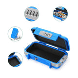 Portable Safe Box Combination Code Security Case LockBox with Removable Chain Blue V1263-JX-7156-1