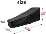Waterproof Chaise Lounge Cover, 208 x 76 x 79 cm V1237-ZY-908-193