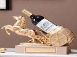 golden Freestanding Luxury Wine Rack, Stable Partitioned Storage, Hand-Carved "Success at First V1232-MDCGJJ001