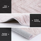 Artiss Rug 120x160cm Area Rug Washable Mat Large Carpet Microfiber Ripple FLR-JAC01-120X160-WH