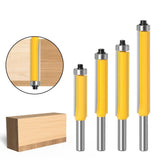 4 Pcs Profession Flush Trim Router Bit Set Bearing 8mm Shaft 12.7mm For Edging Copying Woodworking V1107-146-36910