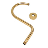 Stainless Steel S Shaped Raised Shower Arm and Flange NPT Brushed Gold Shower Head Extension Arm V1294-YM0626-3112220083711