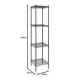 Modular Wire Storage Shelf 600 x 600 x 1800mm Steel Shelving V63-841231