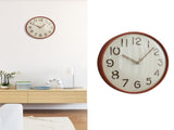 12 Inch Wooden Wall Clock Silent Non Ticking Wall Clock Battery Operated Round for Kitchen Home V1294-YM0901-3115240110412