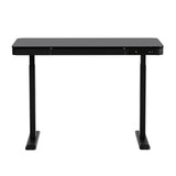 Artiss Standing Desk Motorised Electric Motor Drawer 120CM Black HASD-B-S08-BK