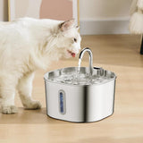 USB 2.2L Stainless Steel Pet Water Fountain for Cats and Small Dogs V1263-JX-6168