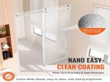 Frameless Shower Door 58-59" x 75" SGCC Tempered Glass 5/16" Chrome V952-WBKSYMTLYSM8XN0RUV0