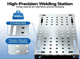 Giantz Welding Table Cart with Tool Storage 130KG Capacity Mobile Workstation TB-WT-1057-BK