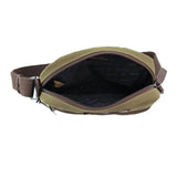 POLICE Wings Canvas Mens Messenger Business Bag w/ Laptop Computer Section in Dark Olive V563-POL-35-DKOLIVE
