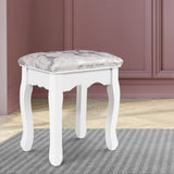 Artiss Dressing Table Stool Velvet White DRESS-D-STOOL-WH