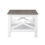 Coastal Coffee Table in White and Grey V369-LT8025