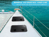 2 Pcs Marine Boat Deck Hatch Boat Access Hatch & Lid, 180 Hinge Strong Recessed Handle for Marine V1258-DP02-C-3045