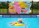 Large Pool Float Storage Net, 4 x 6ft Hanging Pool Float Holder Poolside Storage Mesh Net for Pool V1370-AZ4-14727