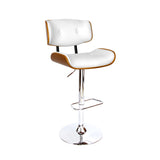 Artiss Bar Stools Gas Lift Leather White BA-TW-8045-WH