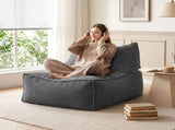 Artiss Bean Bag Chair Cover with Filler Soft Corduroy DIY Stuffed Animal Storage Bean Bag for BD-LOUNGE-S-GR-5FILLER