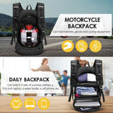 Motorcycle Backpack for Men, Waterproof Helmet Backpack with Reflective, Motorcycle Bag Helmet V1164-325747