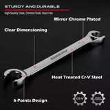 12-Piece Flare Nut Spanner Set Teflon Tape Metric & SAE Brake Line Repairing V465-81129