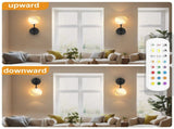 Wall Sconces Set of Two, Wireless Battery Operated Wall Decor Remote, Sconces Wall Lighting V1171-CB-BOM001171