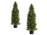 Artificial Topiary Cedar Trees, 2 Set 1524mm Faux Pine Shrubs Plants, Fake Silk Tree Look Real, Easy V952-XSRGXJS60YCXSMBHS001V0
