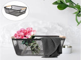 Farmhouse Style Wire Basket Set, Metal Mesh Rectangular Storage Organizer Bins, 11.8 x 7.1 x 4. Home V1369-AZ3-W-12989