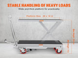 Hydraulic Lift Table Cart, 500lbs Capacity 28.5" Lifting Height, Manual Single Scissor Lift Table V952-DJYYSJPTCHS42SG52V0