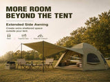 Weisshorn 4 Person Inflatable Camping Tent TC Canvas Sun Shade Rain-Ready XFSK-GN-TC-AW