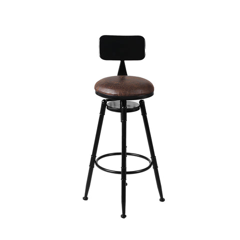 Levede 1x Industrial Bar Stools Kitchen BR1013-BACK