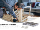 460-Piece Stainless Steel Picture Hanging Nails for Woodworking with -Resistant Plated V1369-AZ3-W-14376