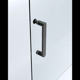 40mm Adjustable Contemporary Corner Sliding Black Shower Screen 90x80cm V63-848981