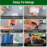 Automatic Plant Watering System Indoor Drip Irrigation Kit with Timer & Pump, Rechargeable V1107-119-09135