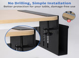 CARLA HOME Under Desk Side Laptop Holder Storage with No Drill Cable Management Tray and Pen Storage LSB-36107
