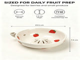 Berry Bowls With Holes Ceramic,berry Washing Bowl Auto-Spin Swirl Drainage Berries, Grapes, Vanilla, V1107-122-07702-BEG
