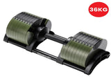 Powertrain Eon Dial Up 36KG Adjustable Dumbbell - Green DMB-B10-036-GN-1