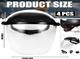 4 Pcs Clear Safety Face Shield for Grinding & Cutting, Lightweight Full Impact Resistant with V1258-DP02-C-1413