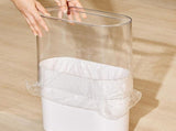Slim Trash Can PET Wastebasket Double Layer Small Open Top Garbage Container Bin with Transparent V1294-YM0901-3117240055511