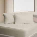 KENSINGTON 1200TC COTTON SHEET SET IN STRIPE-QUEEN - SAND ABM-202135